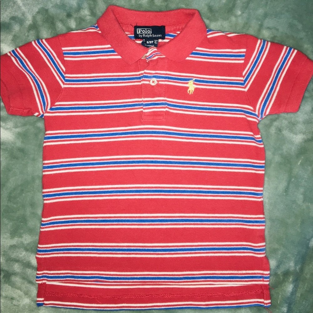 Boys 3T Polo by Ralph Lauren Red/Blue/Yellow